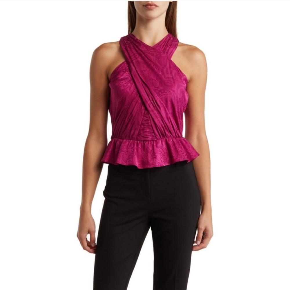 NWT Veronica Beard Kailani Silk Blend Top